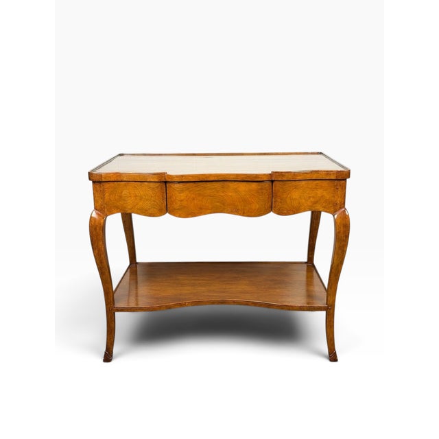 Dennis & Leen French Country Fruitwood Side Table Nightstand.