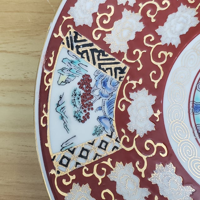 Late 18th Century Gorgeous Antique Gold Imari Hand Painted Japanese Plate, 10" Diameter For Sale - Image 5 of 8