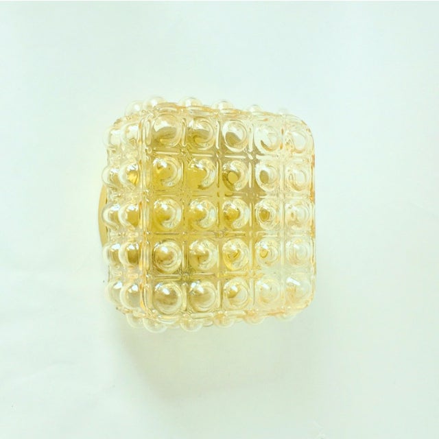 Mid-Century Modern 1970s Mid-Century Modern Amber Bubble Glass Wall Light by Helena Tynell for Limburg, Germany For Sale - Image 3 of 9