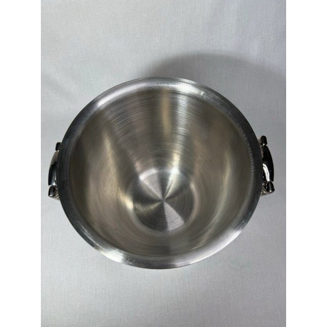 Vintage Traditional Silver Finish Hammered Metal Insulated Ice Bucket For Sale In Houston - Image 6 of 12