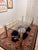 1980s Postmodern Glass Dining Table, Chrome-Plated Legs, Seats 6 For Sale - Image 4 of 4
