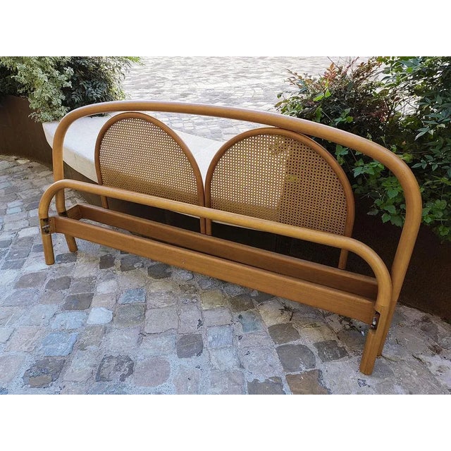 Head and Footboard with Cane Inserts, 1980s, Set of 4 For Sale - Image 13 of 13