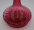 Silver Collared Hand Blown Cranberry Crystal Decanter from Hardwicke Collection For Sale - Image 5 of 14