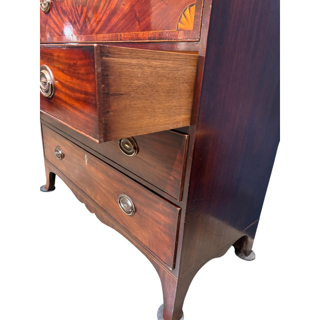 Late 18th Century Beautiful English Georgian Mahogany Drop Front Secretaire Chest / Butler Chest For Sale - Image 16 of 16