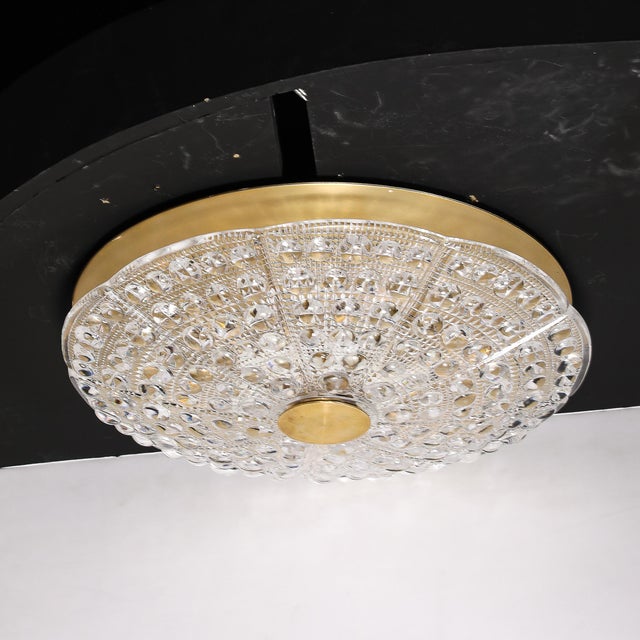Mid-Century Modernist Flush Mount Chandelier by Carl Fagerlund for Orrefors For Sale - Image 13 of 16