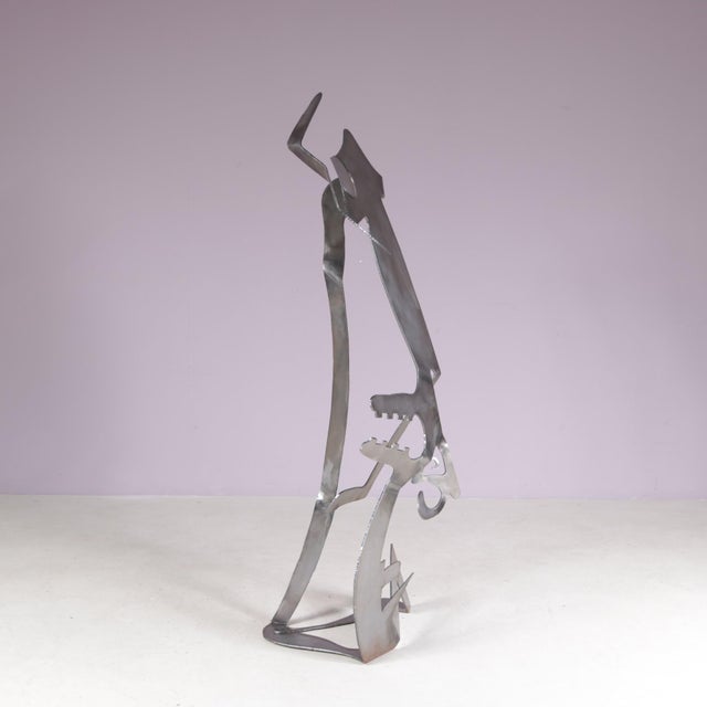 Silver Guido Hafner, Mensch Mit Mensch (Human with Human), 1990s, Metal For Sale - Image 8 of 16