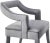 Tiffany Grey Velvet Chair For Sale - Image 4 of 8
