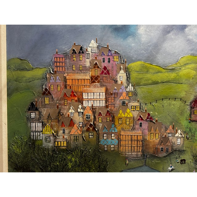 Overview: Infuse your space with storybook charm and exceptional tactile depth with this striking contemporary naive folk...