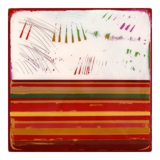 In Tune 75 - Original Abstract Music-Inspired Mixed Media Resin Painting on Wood Panel by Ricky Hunt For Sale