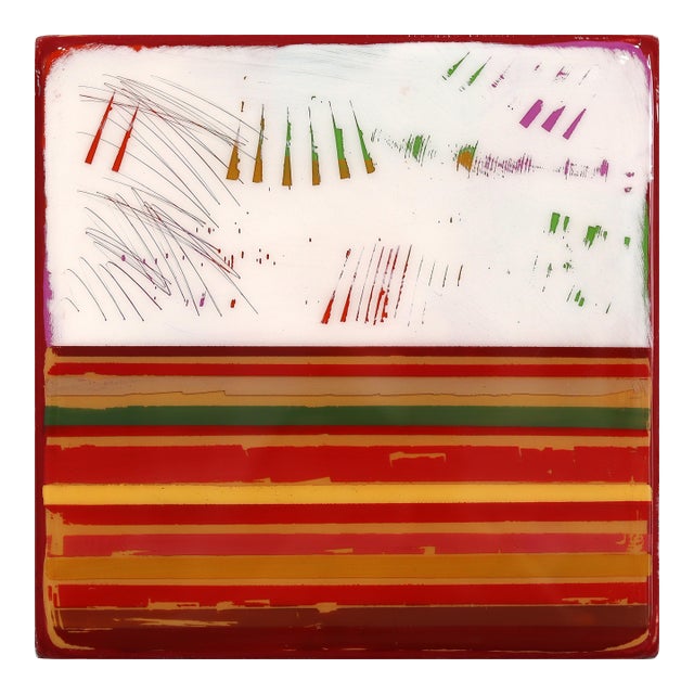 In Tune 75 - Original Abstract Music-Inspired Mixed Media Resin Painting on Wood Panel by Ricky Hunt For Sale