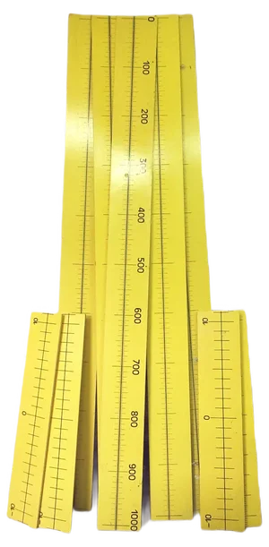 MAXI Wooden Rulers, 1970s, Set of 8