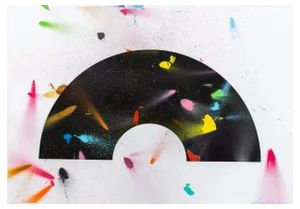 Liam Hopkins, Corona Paintborne 2.3, Spray Paint on Paper