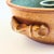 Studio Pottery Serving Bowl With Turquoise Interior For Sale In San Francisco - Image 6 of 10