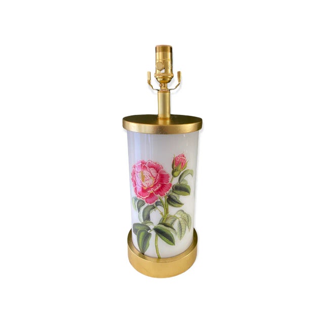 The School of Paris Liz Marsh Flora Garden Rose Table Lamp For Sale - Image 3 of 3