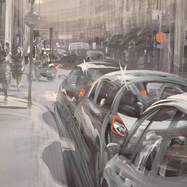 Paris Kerdalo, Faubourg Saint-Honoré, 2000s, Acrylic on Canvas For Sale - Image 11 of 18