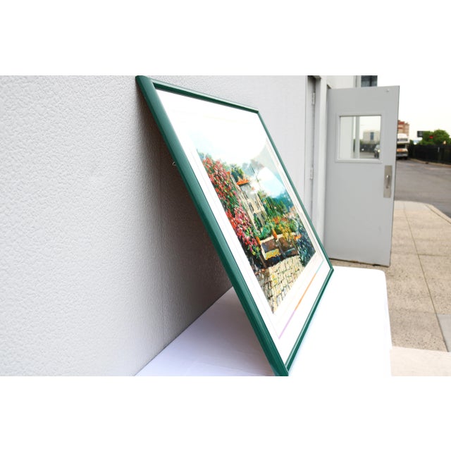 Green 1980's Kerry Hallam Amalfi Coast Mediterranean Limited Edition Signed Serigraph For Sale - Image 8 of 18