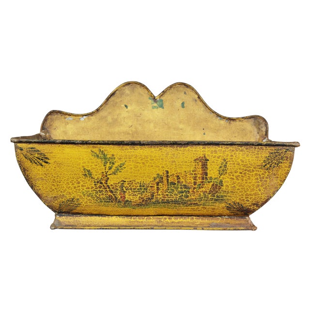 French Empire Yellow Tole Lavabo For Sale - Image 9 of 13