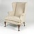 Queen Anne Late 19th Century Mahogany Frame Upholstered Wing Chair For Sale - Image 3 of 13