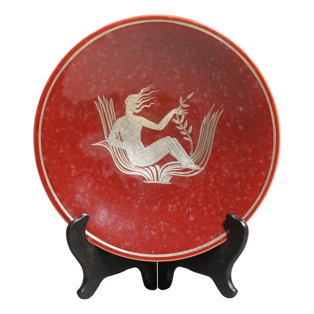 Argenta Dish in Red Colour by Wilhelm Kåge for Gustavsberg, 1930s For Sale