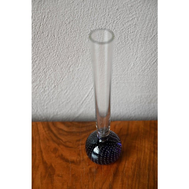Murano Glass Bubbly Vase with Purple Accents, 1970s For Sale - Image 6 of 7