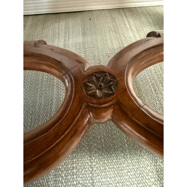 Charles Pollock Reproductions Carved Wood High-Back Armchairs, Pair For Sale - Image 11 of 12
