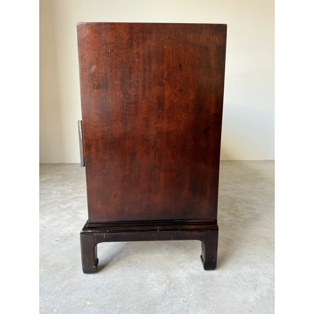 70's Hollywood Regency Michael Taylor for Henredon Mahogany Dresser With Brass Hardware/Sold For Sale - Image 4 of 12