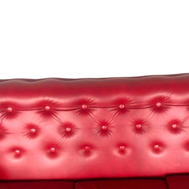 1960s Mid-Century Modern Three-Seater Sofa in Leatherette, 1960s For Sale - Image 5 of 7