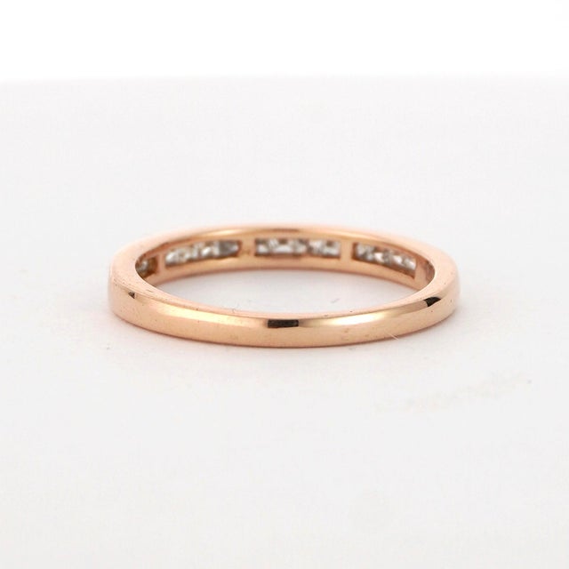 18k Gold Diamond Band Ring With 0.57ct Princess-Cut Diamonds For Sale - Image 12 of 18