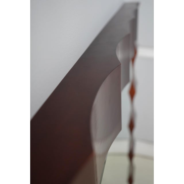 Baker Modern Design Cherry Framed Square Mirror For Sale In Philadelphia - Image 6 of 9