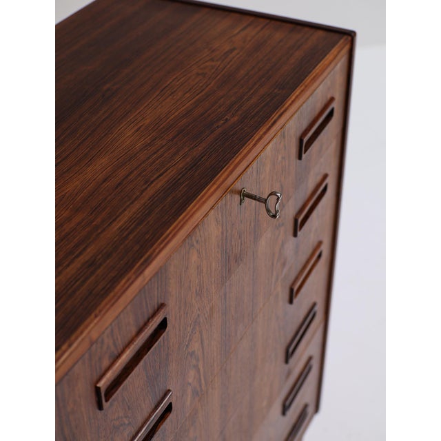 Chest of Drawers in Kingwood by Børge Seindal for P. Westergaard, Denmark, 1960s For Sale - Image 13 of 17