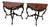 Pair of Antique Rococo Revival Carved Walnut Burl Veneer Half Round Moon Tables For Sale
