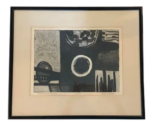 1963 "Experiment in Texture" Framed and Signed Collagraph Print