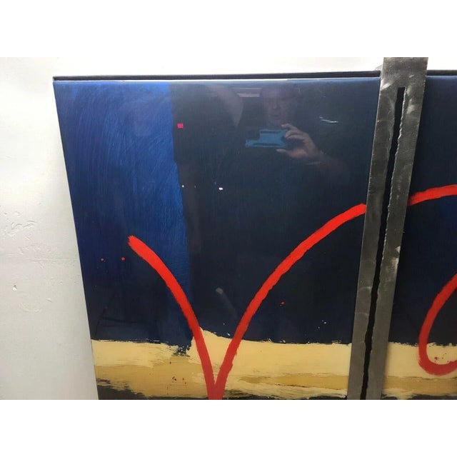 Scott Hile Huge Mid Century Modern Abstract Painting Sculpture For Sale In Miami - Image 6 of 13