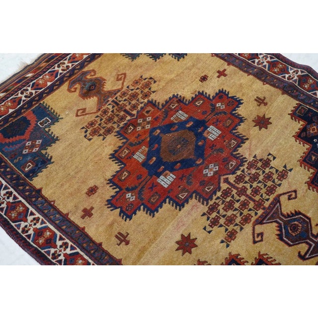 19th Century Antique Afshar Rug 3'10'' x 4'8'' For Sale - Image 5 of 11