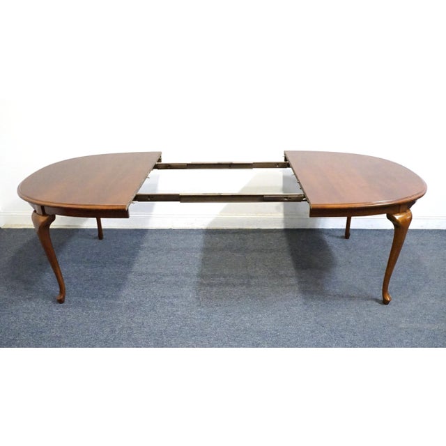 Bernhardt Bernhardt Furniture Solid Cherry Traditional Style 102" Oval Dining Table 125-203 For Sale - Image 4 of 9
