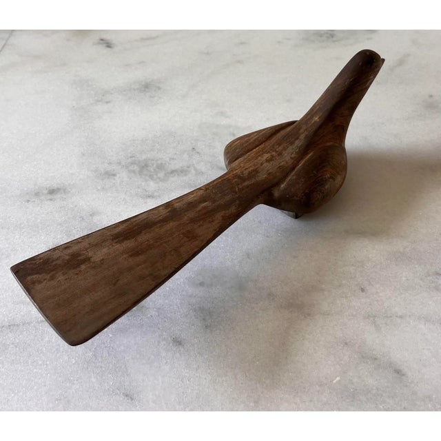 Vintage Solid Hand Carved Wood Roadrunner Bird For Sale In Austin - Image 6 of 9
