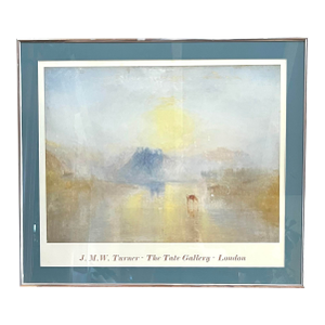 1992 JMV Turner Tate Gallery London Framed Exhibition Poster in Minimalist Frame
