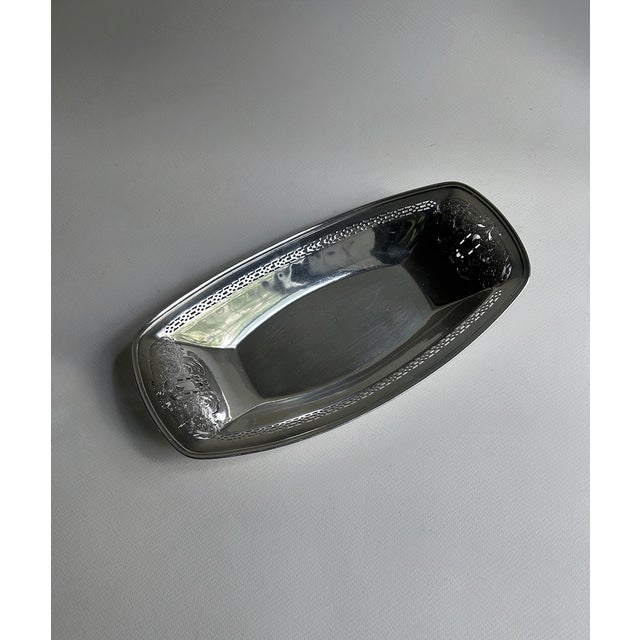 Reticulated Silver Plate Serving Bowl, C. 1940 For Sale In New York - Image 6 of 16
