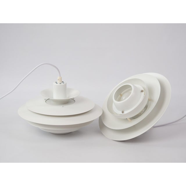 Metal Vintage Danish Dania Lamp by Kurt Wiborg for Jeka, 1980s, Set of 2 For Sale - Image 7 of 13
