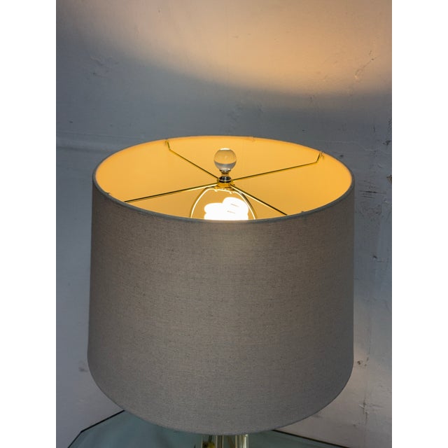 Glass Tapered Column Table Lamp For Sale - Image 4 of 12