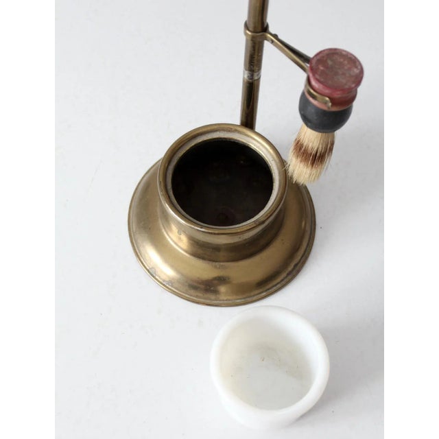 Antique Brass Shaving Mirror Set For Sale - Image 4 of 13
