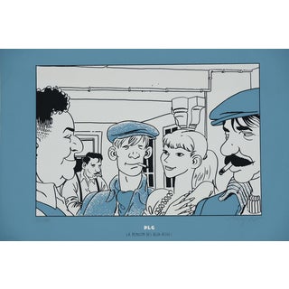 Emmanuel Moynot, La pension des deux, Lithograph For Sale