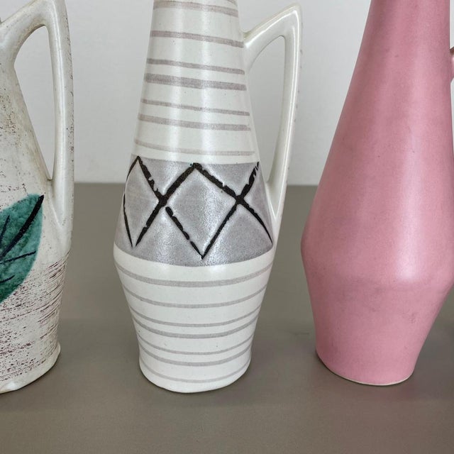 Black Vintage Fat Lava Pottery Vases from Scheurich Foreign, Germany, 1950s, Set of 4 For Sale - Image 8 of 18