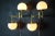 These architectural sconces are very elegant with their They are typically from 1960’s brass frame and 2 white Murano...