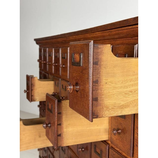 Very neat large pharmacy cabinet / chest of drawers / compartments. No less than 60 drawers! Early 20th century....