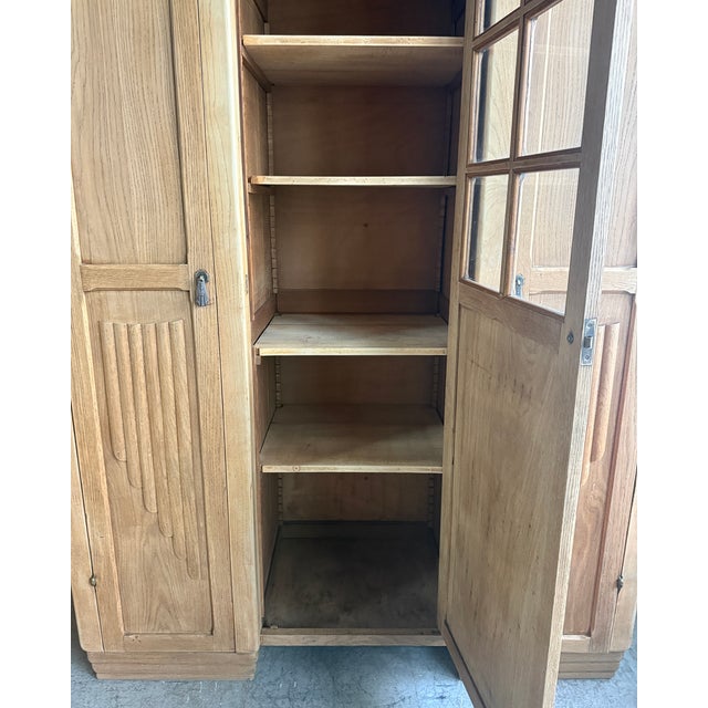 Large Art Deco Asymmetrical Oak Wardrobe, 1920s For Sale - Image 6 of 18