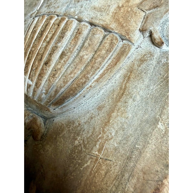 Antique Neoclassical French Decorative Architectural Bas-Relief Cast Plaster Workshop Sample, High Relief Urn Motif For Sale - Image 11 of 12