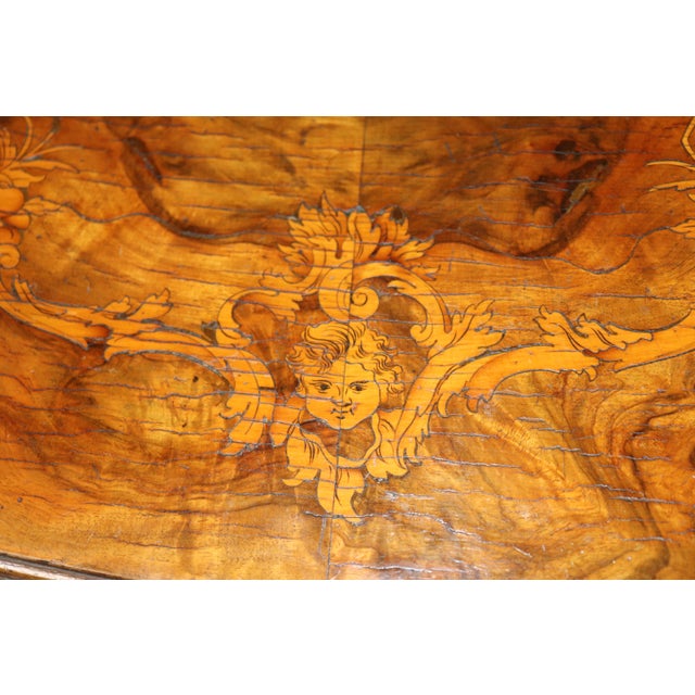 1920's Adams Style Paint Decorated Server Console Table Demilune Sideboard For Sale - Image 10 of 13