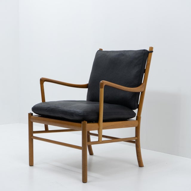 Colonial Lounge Chair by Ole Wanscher for Poul Jeppesen, 1990s For Sale - Image 12 of 12