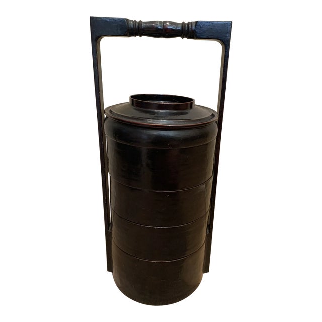 1920s Vintage Chinese Stackable Lunch Box For Sale